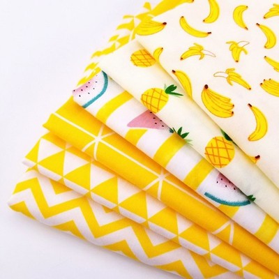 Auffälliges Baumwollstoff-Set mit Obstdruck 6-teilig für Statement-Stücke