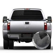 Rear Window Decals for Trucks - 65x22 in Back Window American Flag Decals Fit Mo