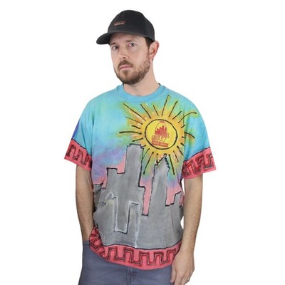 Vtg Hand Painted Art Great Bagel & Coffee Company T Shirt Mens XL Single Stitch