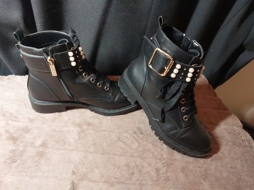 Kurt Geiger Miss KG Hatty Black Side Zip Ankle Boots (5327) Size UK 3.5 EUR 36 - Picture 2 of 14