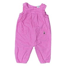 Vintage 00s Pink Bear Polka Dot Carter's Baby Romper Sz 6-9mo