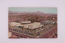 Phoenix AZ Civic Center Aerial View 1969 Chrome Postcard Petley Dexter