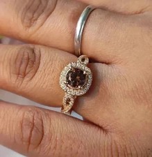 2 Ct Round Simulated Chocolate Diamond Wedding Women's Ring 14K Rose Gold Plated