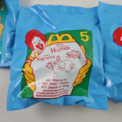McDonald's Disney The Little Mermaid Happy Meal 1996 Set Of 3 - Picture 7 of 8