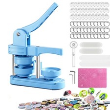 Button Maker Machine Kit 58mm 2.25in   DIY Pin Press with 100 Buttons, Custo...