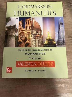 Landmarks in Humanities HUM 1020 Valencia College Fifth Edition 2020 TPB Fiero