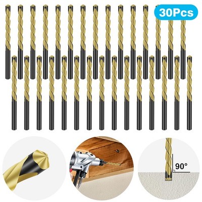 30x Drywall Cutting Bits 5/32'' HSS Milling Cutter w/ Guide Point for Rotary Tool