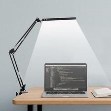 LED Desk Lamp Table Lamps Adjustable Clamp Monitor Light 3 Color Modes 12"