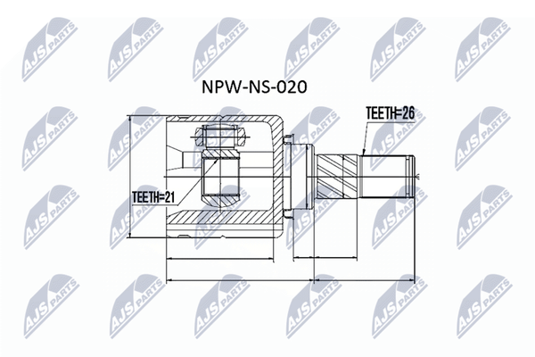 NTY Gelenksatz, Antriebswelle NPW-NS-020 Passend FüR Nissan-image