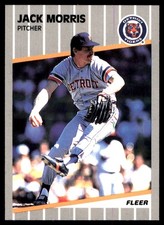 Jack Morris 1989 Fleer #139 Detroit Tigers MLB READ FREE SHIPPING AutographDen