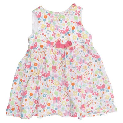 H&M, Kleid, Größe: 74, Weiß/Mehrfarbig, Baumwolle, Sonstiges, Mädchen #SAs