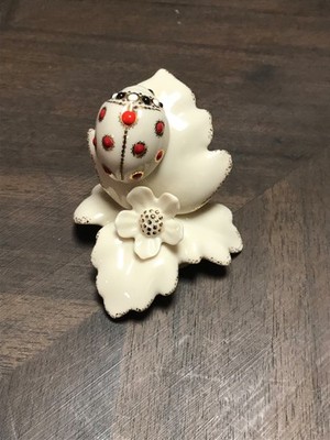 Lenox Secret Garden Miniature Lady Bug Porcelain Enamel Paint Gold Trim Retired