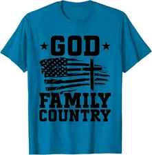 American USA Religious Christian Design Patriotic Unisex T-Shirt