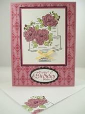 Stampin Up handmade card - Happy Birthday to You pink