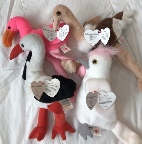 Beanie Baby Lot Birds Beanie Babies Plush Penguin Eagle Duck + More - Picture 8 of 12