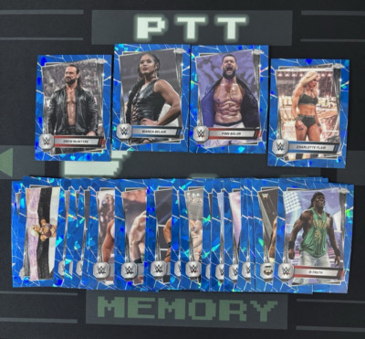 WWE Topps Chrome 2025 Sapphire Edition BLUE CRACKED ICE Karten Auswahl aus Liste