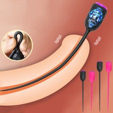 Male Electric Penis Urethral Plug Dilator StrecehrEnhancing Expander Reusable