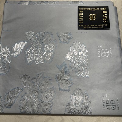 Hayes Textiles Limited Made In Switzerland Fabric 2 Yards Light Blue