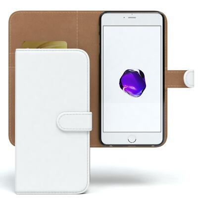 Tasche für Apple iPhone 8 / 7 Plus Case Wallet Schutz Hülle Cover Weiß