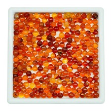 130 Pcs Natural Orange Carnelian 5mm Round Cabochon Loose Gemstone Wholesale Lot