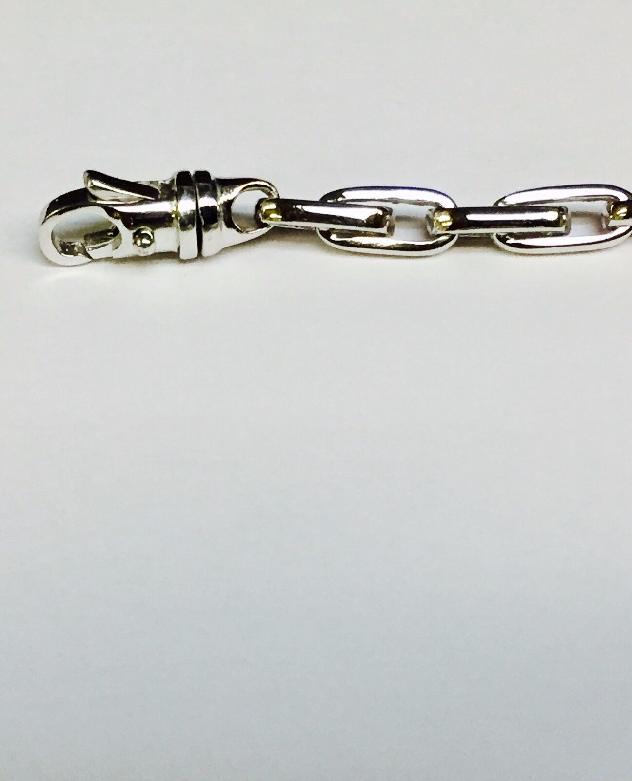 18k Solid White Gold Handmade ROLO Link Chain/Necklace 22" 70 grms 5.75