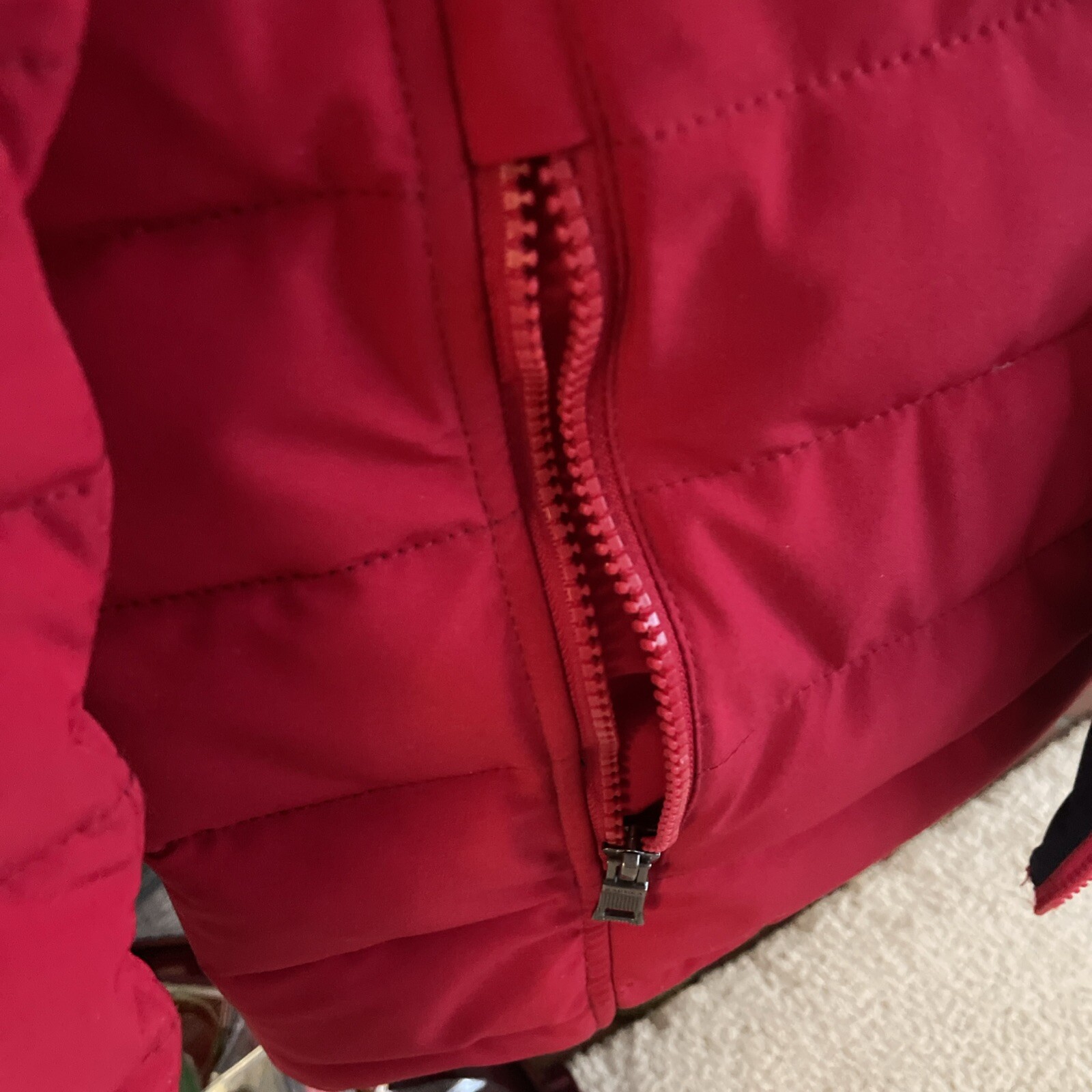 Nautica Men's Stretch Reversible Puffer Jacket Red/Navy NWOT Size L image 6