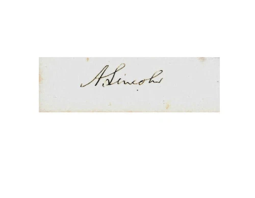 Abraham Lincoln Autograph Reprint On Genuine Original Period 1860s Paper