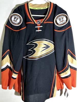 Reebok Authentic NHL Jersey Anaheim Ducks Team Black sz 56