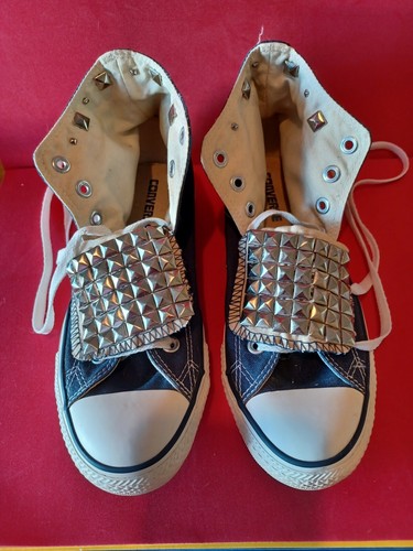 bedazzled high top converse