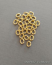 SNAPEEZ II ULTRAPLATE Oval - 24 kt. Gold Jump Ring 6x4mm. Made in USA.