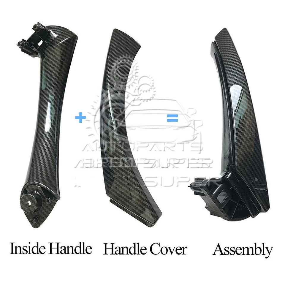 Carbon Fiber Inner Door Pull Handle Panel Cover For BMW 3 series E90 2004 - 2012 - Image 2 of 4