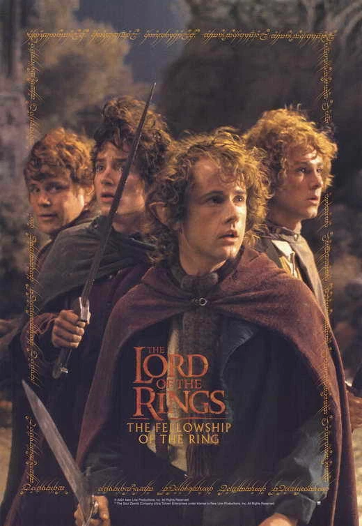 LORD OF THE RINGS 1: THE FELLOWSHIP OF THE RING Movie Promo POSTER M Elijah Wood