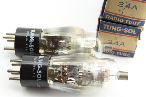 New Qty 2 TUNG-SOL 24A Made in USA 322 Mfg Code NOS Vacuum Tubes - Picture 11 of 11