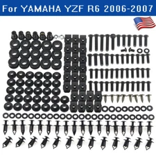 US Stock For Yamaha YZF R6 2006-2007 Stainless Fairing Bolts Screws Kit Black