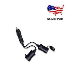 Pro Trucker 12V 2 Outlet Platinum Series Fused Cigarette Lighter W/Short Cord