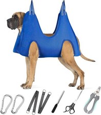 Pet Grooming Hammock for XXL Large Dogs with Giant 120LB, Blue