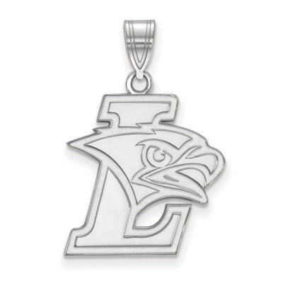14K White Gold Lehigh University Large Pendant by LogoArt (4W002LHU)