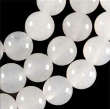 6mm Natural White Jade Gemstone Round Loose Beads 15 inch AAA 