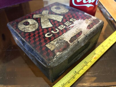 OXO Würfel Dose Vintage Metall Klassiker für Soßen und Eintöpfe leer Aufbewahrung LL