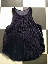 GAP Purple Blue Velvet Scoop Back Tank Top Size Medium M 
