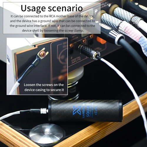 Carbon Fiber Electronic Hifi Grounding Box Power Amplifier CD Speaker Purifier - Picture 3 of 33