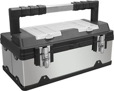 19 Stainless Steel Plastic Portable Storage Tool Box Organizer With Metal Lock
