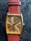 Gold Dial Vintage Seiko Slim Quartz Men's Wrist Watch