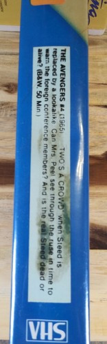 VHS - The Avengers: Two's A Crowd - Rare Video Dimensions Red Clamshell Tape - Picture 4 of 11