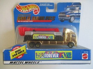 hot wheels 24k plated gold haulers
