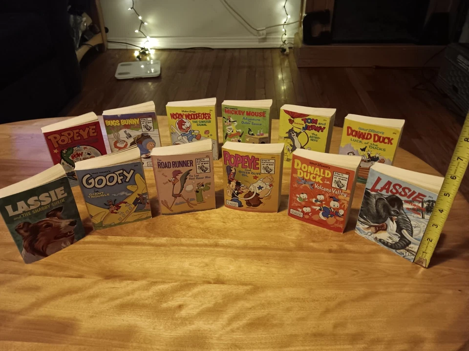 Lot of (12) Little Big Books | Mickey, Donald, Goofy, Popeye | Vintage 1960s-70s Foto 3 de 4
