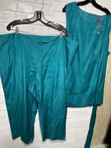 Jessica Howard 2 Piezas Capri Y Top Mezcla Lino Talla 26 - Imagen 4 de 12