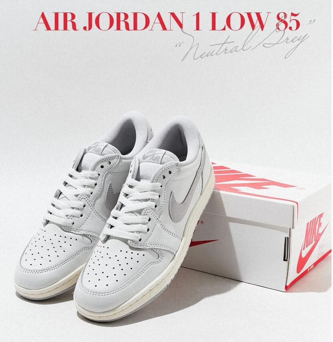 Air Jordan 1 Low 85 Neutral Grey FB9933-100 | eBay Air Jordan 1 Low 85 Neutral Grey FB9933-100 | eBay