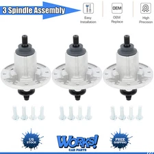 3 Pack Spindle Assy for John Deere 42" 48" Deck GY20454 GY20867 GY20962 GY21098