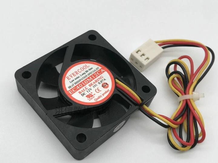 EVERCOOL EC4010M12CA 4010 12V 0.07A 4CM 40mm 3-wire Ball Fan 3pin - Image 2 of 3